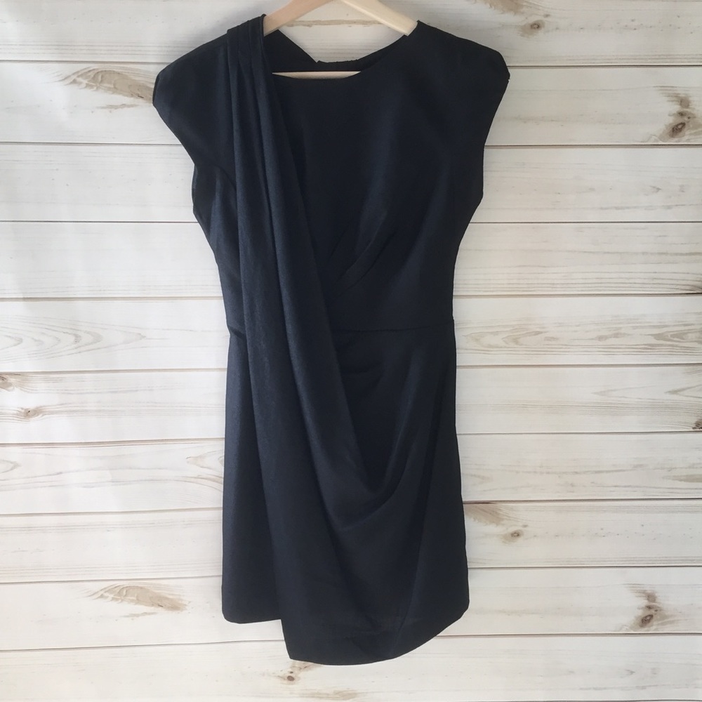 BCBGMaxAzria Runway Black Metallic Dress