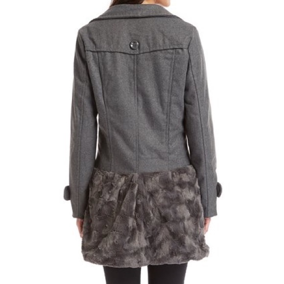 Faux Fur Peacoat - Picture 2 of 6