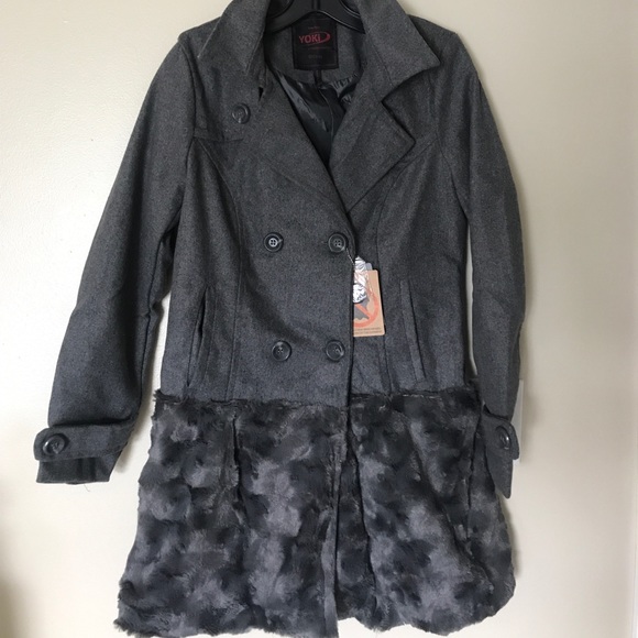 Faux Fur Peacoat - Picture 6 of 6