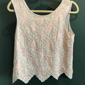 Mermaid sequin cropped tank