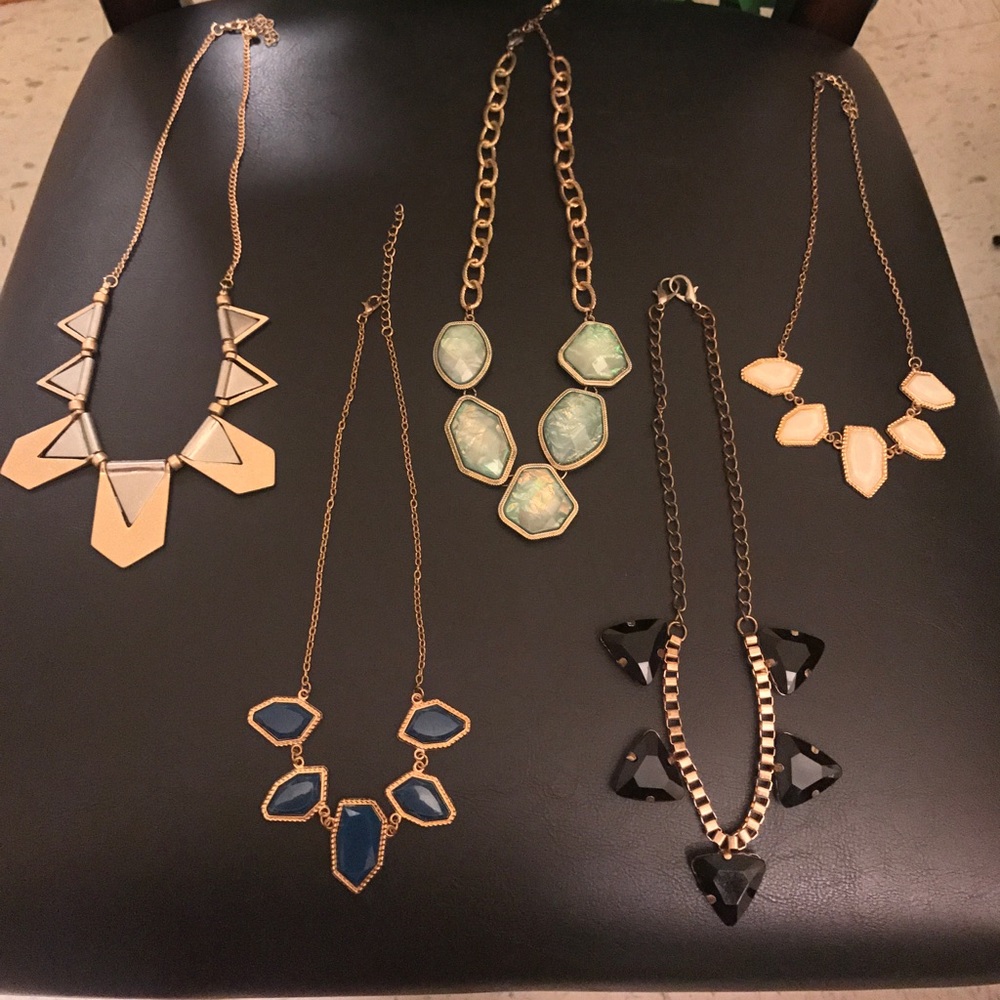 5 necklaces