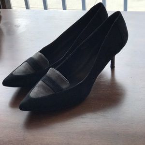 Black and Grey Kitten Heels Nine West Size 10