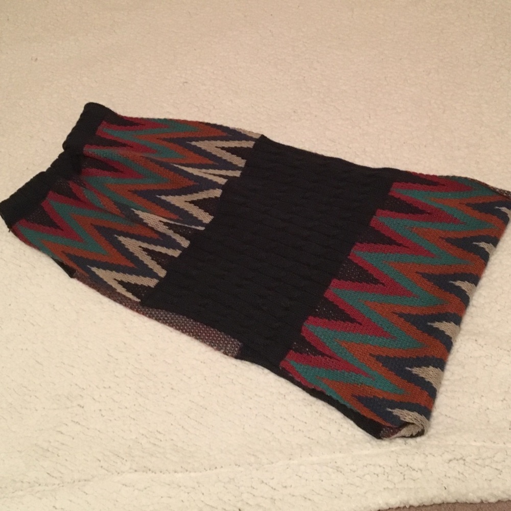 Soft knit patterned infinity scarf