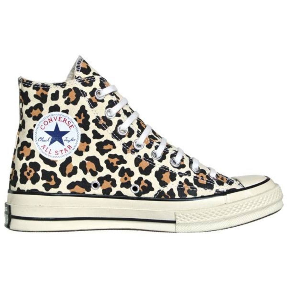 New high top Converse; cheetah print.