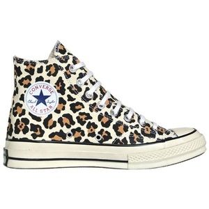 New high top Converse; cheetah print.