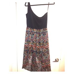 Material Girl cute tribal hi-low dress XL