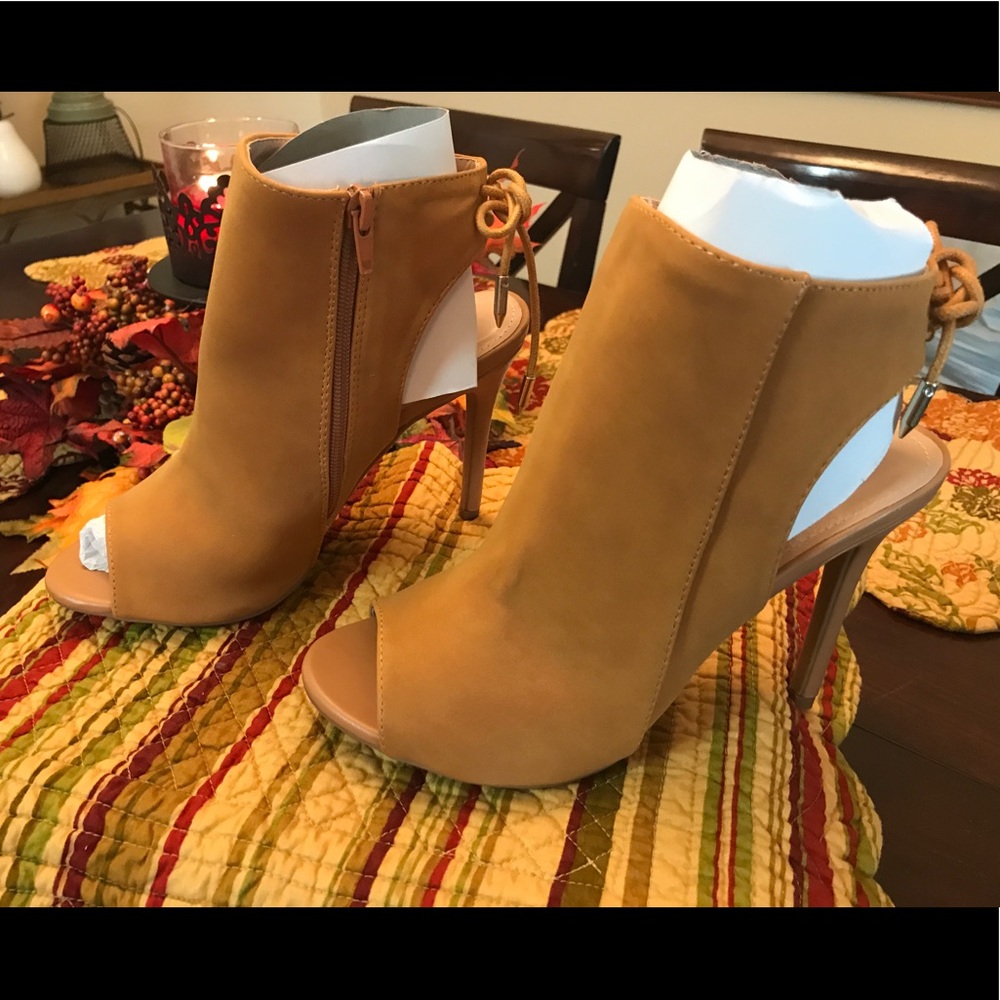 Open toe booties