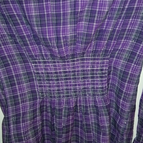 Hurley Purple and Black Button Down Top - Picture 6 of 6