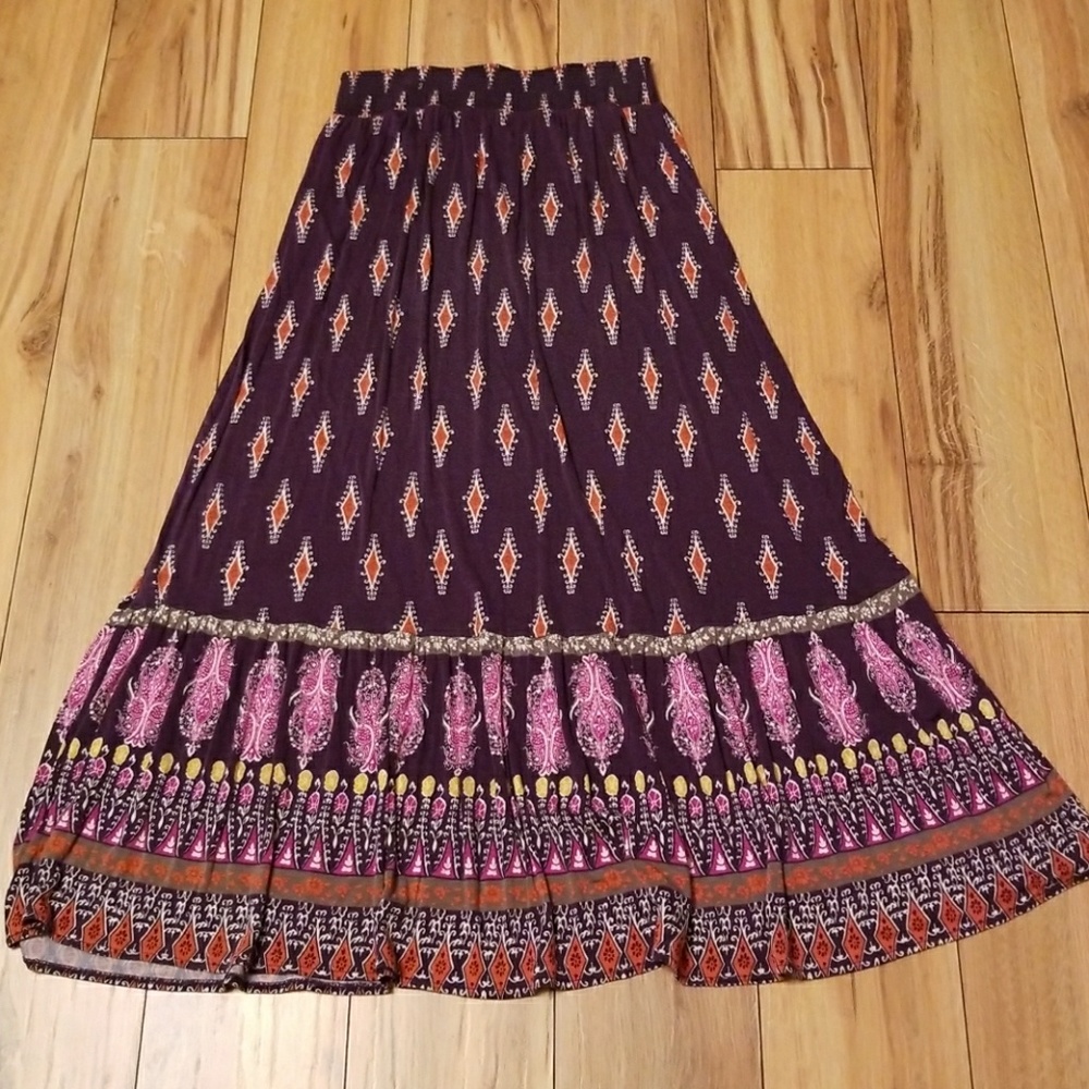 Flowy purple maxi skirt