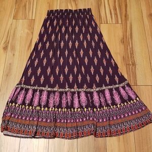 Flowy purple maxi skirt
