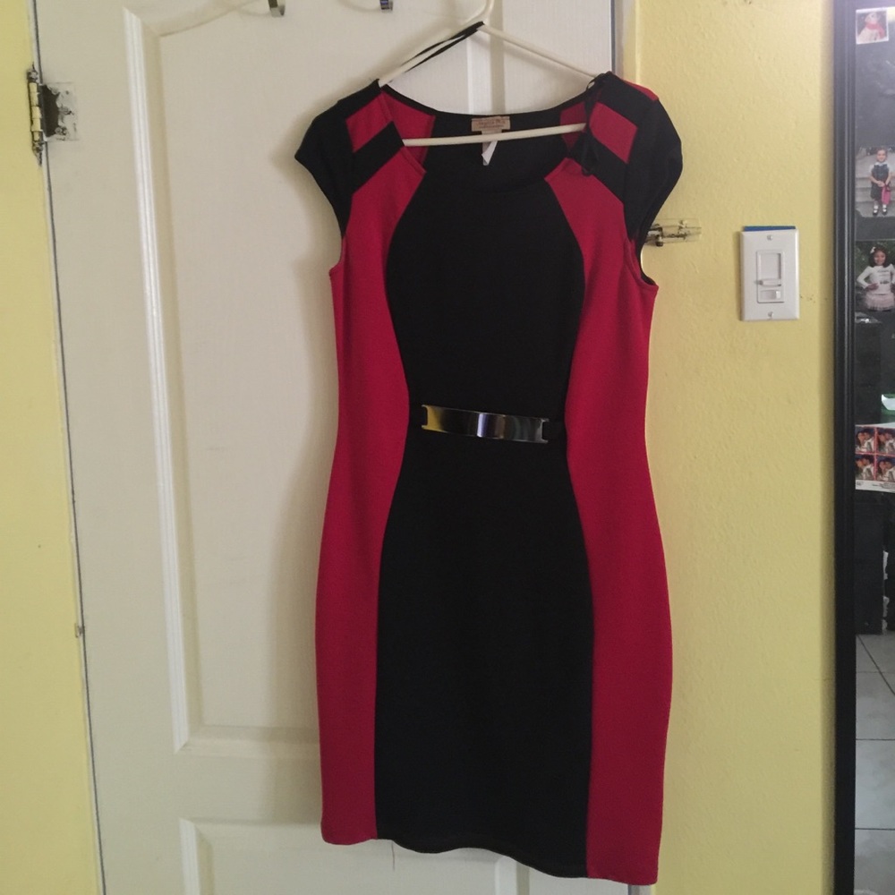 Black & Red Silhouette Dress