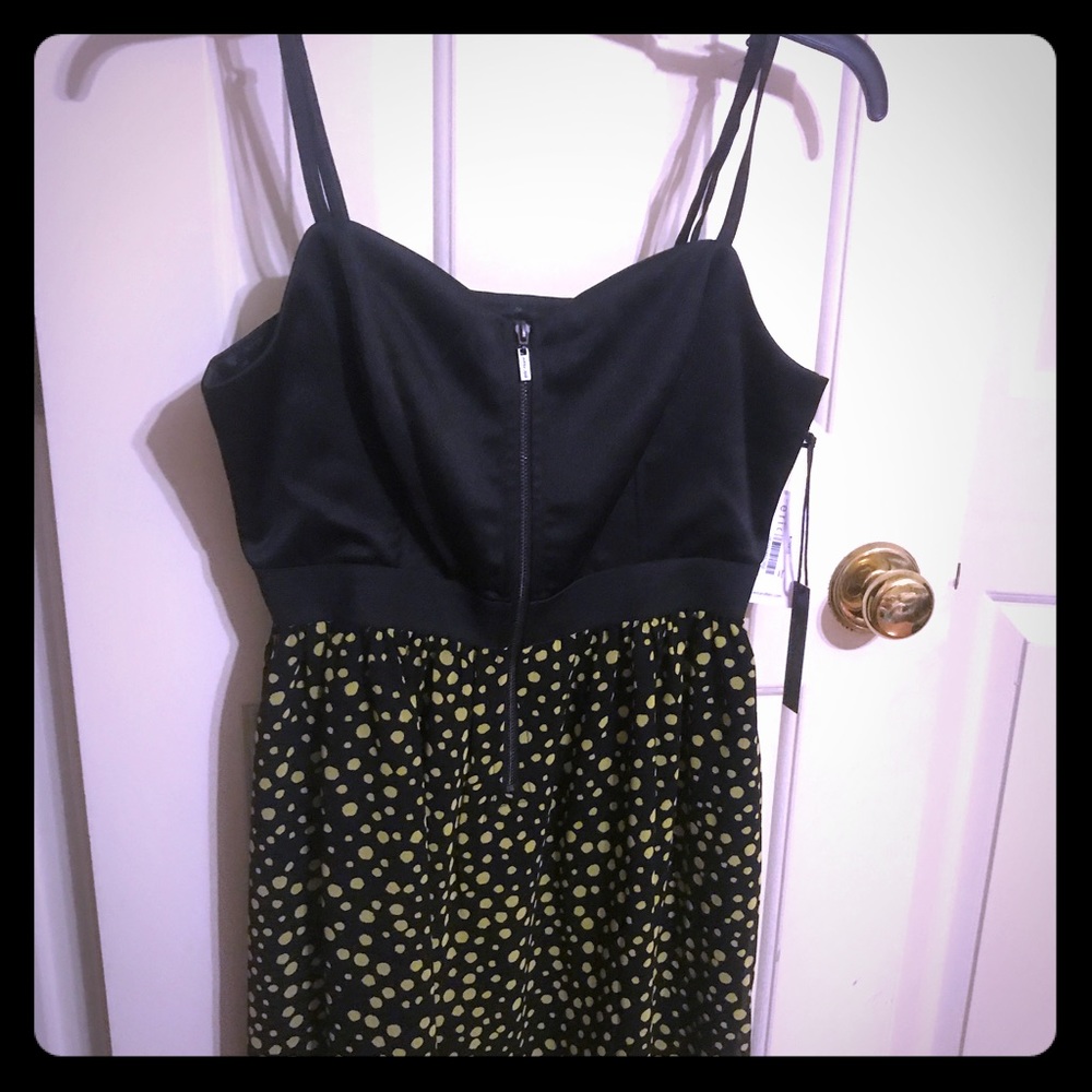 Eric + Lani black and yellow dress