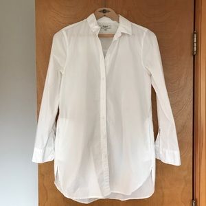 Madewell long white button up