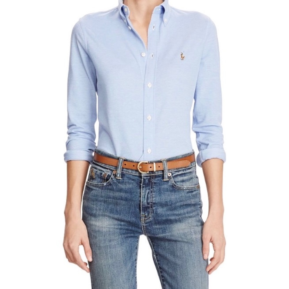 Long sleeve blue Ralph Lauren shirt size 2 (small)