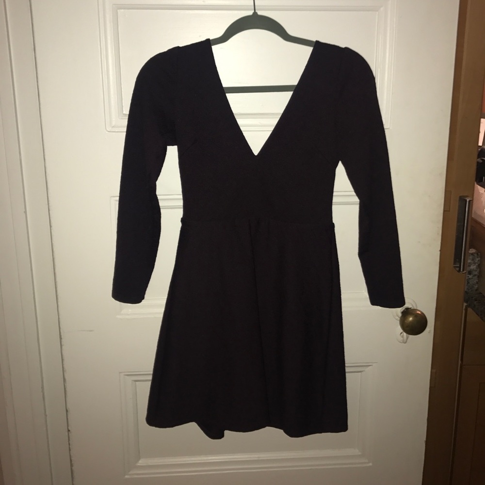 Urban outfitters 3/4 sleeve mini dress in plum