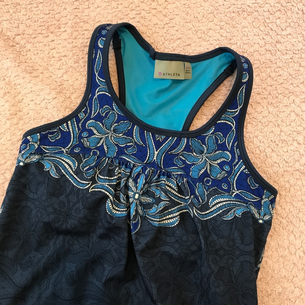 Athleta blue tinker tank Sz XXS