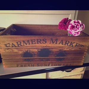 Farmers Market Wooden Produce Crate