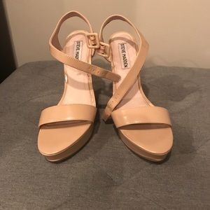 Brand new perfect condition nude wedges!