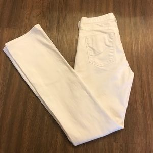 Hudson Jeans Elle Midrise Baby Boot in White