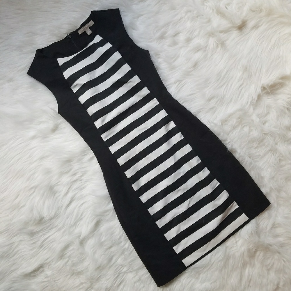 Banana Republic Black and White Sheath Dress