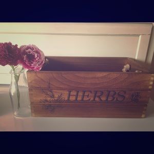 Herbs Wooden Crate Produce
