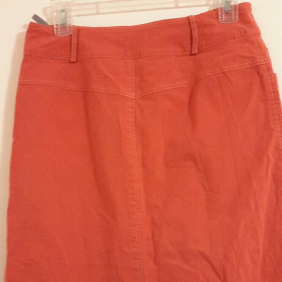 Gelco red jeans skirt midi, 6 - Picture 6 of 7