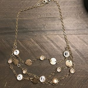 Loft 3-tiered Gold Necklace