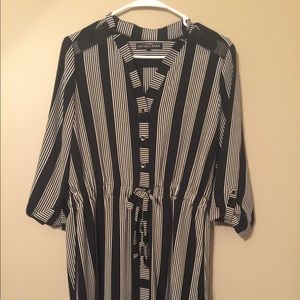 Black and White Stripped Dress