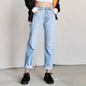 Vintage style 501 light washed levi jeans