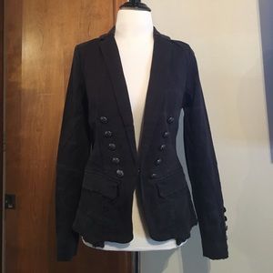 Free People Distressed Military Blazer Jacket
