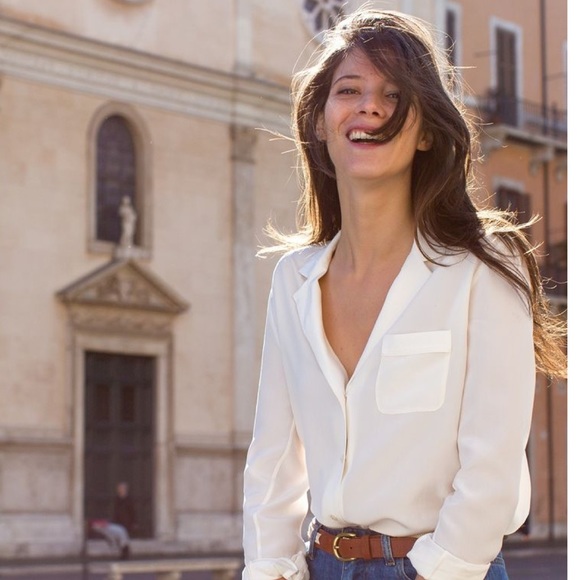 Sezane Tops - Sezane Florence White Blouse