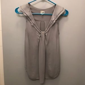 Anthropologie Nautical Light Blue Silk Blouse