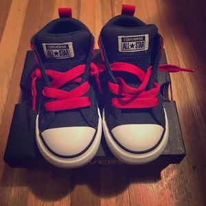 Blue/Red Converse Child Size 8 BRAND NEW