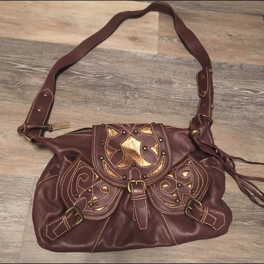 Elisa Atheniense Leather Satchel Bag