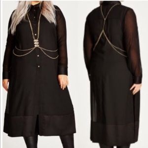 City chic plus size 22 body chain black long dress City chic plus size 22 body chain black long dress