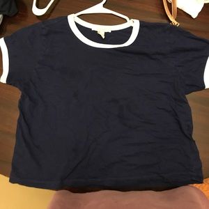 Forever 21 navy boxy tee