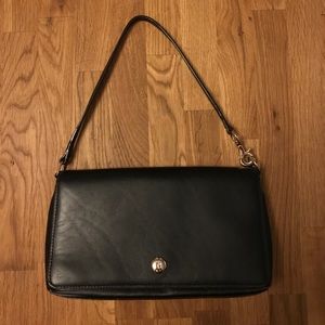 Katie Spade Black Leather Mini Purse / Clutch Bag