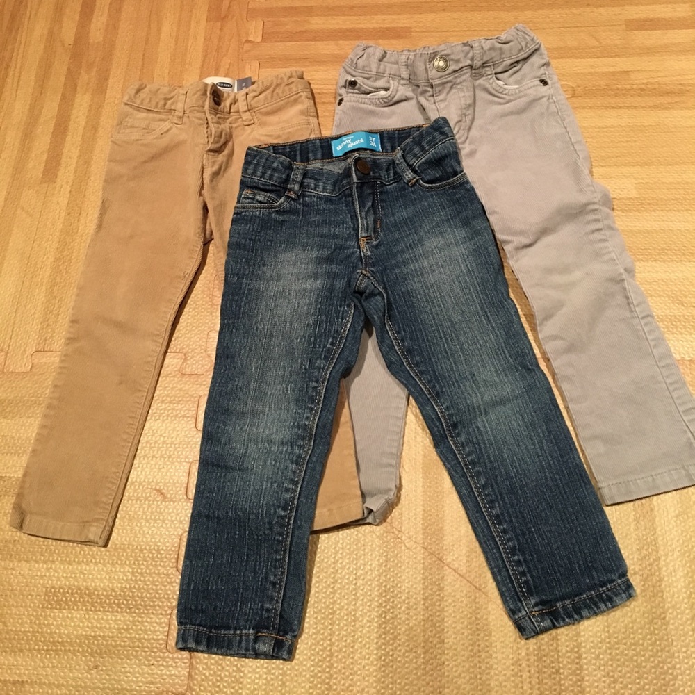 3 pairs 3T jeans/corduroys