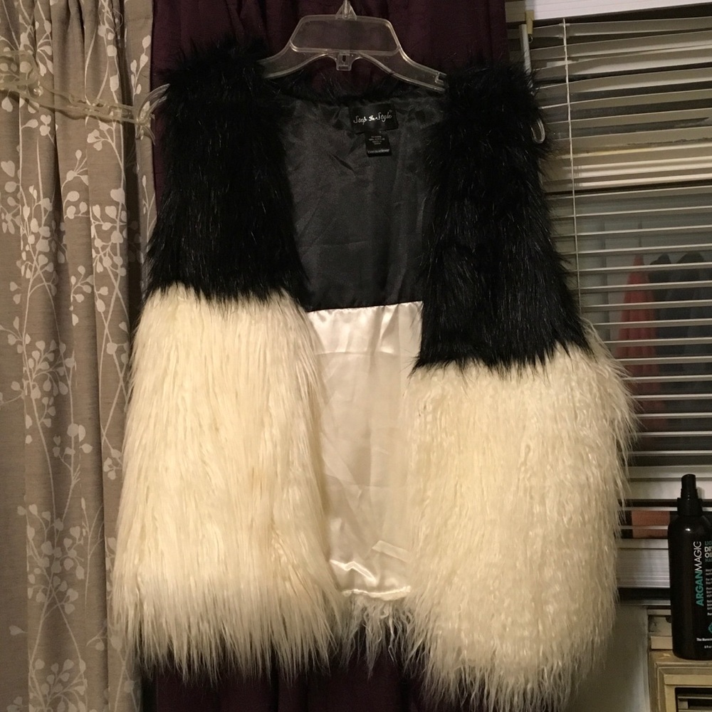 Faux fur vest