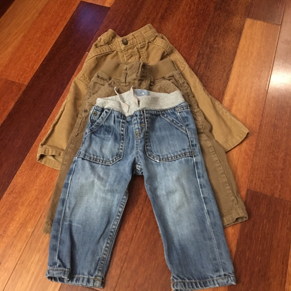 Corduroys and jeans