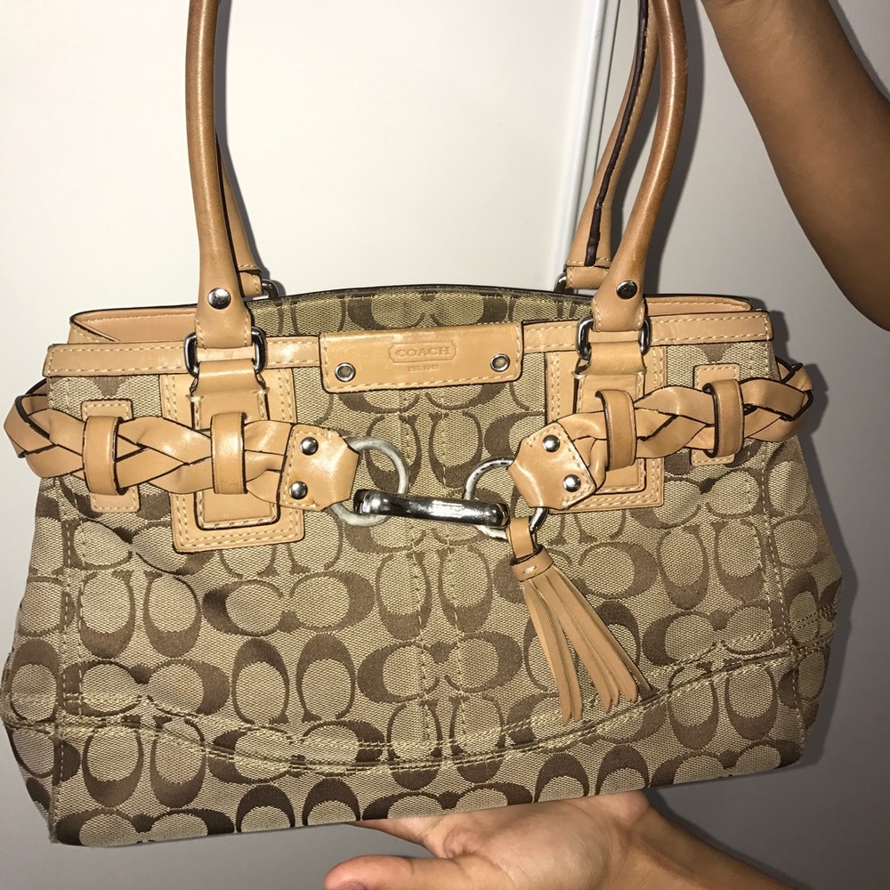 Coach Original Purse! leather handle & strap!