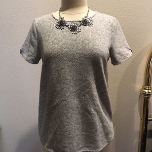 Gray Print Ann Taylor Sweater
