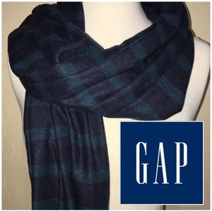 GAP Scarf Navy Blue & Teal / Soft / Long