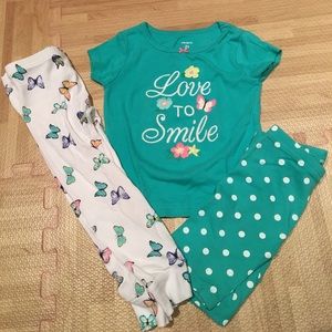2T 3 piece pjs