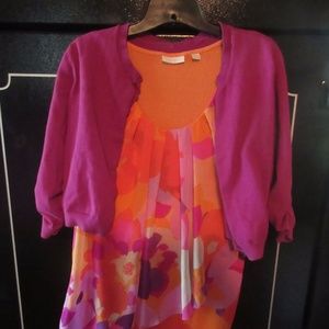 3/4 sleeve button down shrug