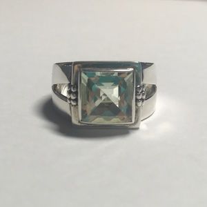 Michael Dawkins Green Quartz Sterling Silver Ring