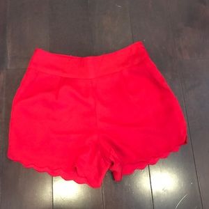 High waisted red shorts!