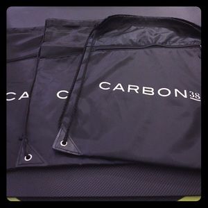 3 Carbon38 drawstring bags
