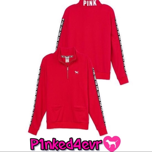 VS PINK Logo Stripe 1/2 Zip/Logo Stripe Leggings - Picture 4 of 6