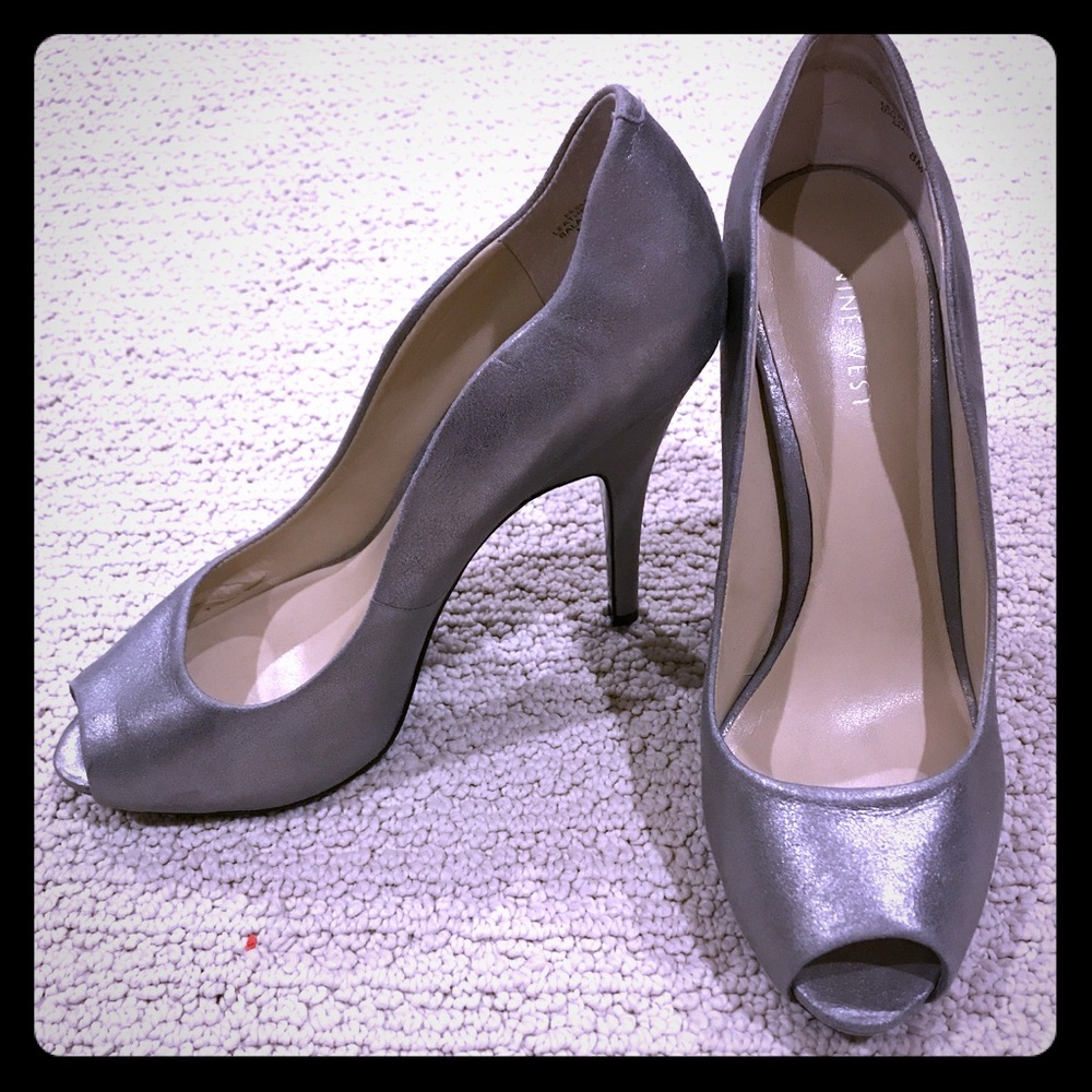 Silver peep toe💘💘💘
